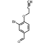 structure of CAS# 428487-30-3, 3-Bromo-4-(2-Propyn-1-Yloxy)Benzaldehyde;3-bromo-4-(2-propyn-1-yloxy)benzaldehyde;3-bromo-4-(2-propynyloxy)benzaldehyde;3-bromo-4-(prop-2-yn-1-yloxy)benzaldehyde