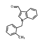结构式 CAS# 428495-34-5, 1-(2-甲基苄基)-1H-吲哚-3-甲醛