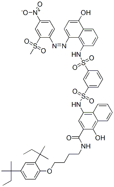 CAS#: 42905-20-4， N-[4-[2,4-Bis(1,1-Dimethylpropyl)Phenoxy]Butyl]-1-Hydroxy-4-[[[3-[[[5-Hydroxy-8-[[2-(Methylsulfonyl)-4-Nitrophenyl]Azo]-1-Naphthalenyl]Amino]Sulfonyl]Phenyl]Sulfonyl]Amino]-2-Naphthalenecarboxamide