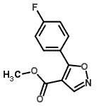 结构式 CAS# 430534-58-0, 甲基5-(4-氟苯基)-1,2-恶唑-4-羧酸酯