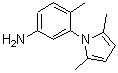 structure of CAS# 43070-87-7, 3-(2,5-Dimethyl-1H-Pyrrol-1-Yl)-4-Methylaniline;3-(2,5-dimethyl-1H-pyrrol-1-yl)-4-methylphenylamine;3-(2,5-Dimethyl-pyrrol-1-yl)-4-methyl-phenylamine;3-(2,5-dimethylpyrrolyl)-4-methylphenylamine