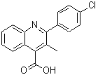 structure of CAS# 43071-47-2, 2-(4-Chlorophenyl)-3-Methyl-4-Quinolinecarboxylic Acid;2-(4-chlorophenyl)-3-methyl-4-quinolinecarboxylic acid;2-(4-Chloro-phenyl)-3-methylquinoline-4-;2-(4-Chloro-phenyl)-3-methylquinoline-4-carboxylic acid