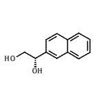 structure of CAS# 43210-74-8, (1S)-1-(2-Naphthyl)-1,2-Ethanediol;(S)-(+)-1-(2-Naphthyl)-1,2-ethanediol;482870_ALDRICH
