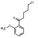 structure of CAS# 43228-96-2, 5-Chloro-1-(2-Methoxyphenyl)-1-Pentanone;5-chloro-1-(2-methoxyphenyl)-1-oxopentane