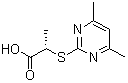 structure of CAS# 433242-31-0, 2-[(4,6-Dimethyl-2-Pyrimidinyl)Thio]-Propanoicacid;(2S)-2-[(4,6-Dimethyl-2-Pyrimidinyl)Thio]Propanoate;(2S)-2-[(4,6-Dimethylpyrimidin-2-Yl)Thio]Propionate;Zinc00304740