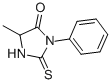 structure of CAS# 4333-19-1, Phenylthiohydantoin-DL-Alanine;5-Methyl-3-Phenyl-2-Thioxo-Imidazolidin-4-One;5-Methyl-3-Phenyl-2-Thioxo-4-Imidazolidinone;5-Methyl-3-Phenyl-2-Sulfanylidene-Imidazolidin-4-One