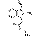 structure of CAS# 433307-59-6, Ethyl (3-Formyl-2-Methyl-1H-Indol-1-Yl)Acetate;(3-Formyl-2-methyl-indol-1-yl)-;(3-Formyl-2-methyl-indol-1-yl)-acetic acidethyl ester;1H-INDOLE-1-ACETICACID, 3-FORMYL-2-METHYL-, ETHYL ESTER