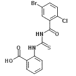 CAS#: 433695-13-7， 2-{[(5-Bromo-2-Chlorobenzoyl)Carbamothioyl]Amino}Benzoic Acid