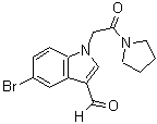 CAS#: 434299-46-4， 5-Bromo-1-[2-Oxo-2-(1-Pyrrolidinyl)Ethyl]-1H-Indole-3-Carbaldehyde