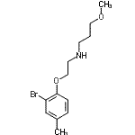 CAS#: 434309-60-1， N-[2-(2-Bromo-4-Methylphenoxy)Ethyl]-3-Methoxy-1-Propanamine