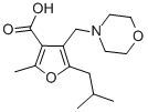 structure of CAS# 435341-87-0, 5-Isobutyl-2-Methyl-4-Morpholin-4-Ylmethyl-Furan-3-Carboxylic Acid;5-Isobutyl-2-Methyl-4-(Morpholin-4-Ium-4-Ylmethyl)Furan-3-Carboxylate;5-Isobutyl-2-Methyl-4-(4-Morpholin-4-Iumylmethyl)-3-Furancarboxylate;5-Isobutyl-2-Methyl-4-(Morpholin-4-Ium-4-Ylmethyl)-3-Furoate