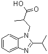 structure of CAS# 435342-08-8, 3-(2-Isopropyl-1H-Benzimidazol-1-Yl)-2-Methylpropanoic Acid;3-(2-Isopropyl-benzoimidazol-1-yl)-2-methyl-propio;3-(2-Isopropyl-benzoimidazol-1-yl)-2-methyl-propionic acid;nic acid