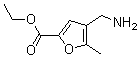 structure of CAS# 435342-15-7, 4-(Aminomethyl)-5-Methyl-2-Furancarboxylic acid Ethyl Ester;(5-Ethoxycarbonyl-2-Methyl-3-Furyl)Methylammonium;(5-Carbethoxy-2-Methyl-3-Furyl)Methylammonium;(5-Ethoxycarbonyl-2-Methyl-Furan-3-Yl)Methylazanium