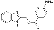 structure of CAS# 435342-18-0, 4-Amino-Benzoic Acid 1H-Benzoimidazol-2-Ylmethyl Ester;4-Aminobenzoic Acid 1H-Benzimidazol-2-Ylmethyl Ester;Mls000031328;Zinc00241754
