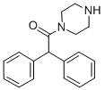 structure of CAS# 435345-44-1, 2,2-Diphenyl-1-Piperazin-1-Yl-Ethanone;2,2-Di(Phenyl)-1-Piperazin-4-Ium-1-Yl-Ethanone;2,2-Di(Phenyl)-1-(1-Piperazin-4-Iumyl)Ethanone;Zinc00300710