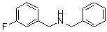 structure of CAS# 436086-79-2, 3-Fluoro-N-(Phenylmethyl)-Benzenemethanamine;(3-Fluorophenyl)Methyl-(Phenylmethyl)Ammonium;Benzyl-(3-Fluorobenzyl)Ammonium;Zinc00250769