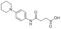 structure of CAS# 436086-97-4, N-(4-Piperidin-1-Yl-Phenyl)-Succinamic Acid;4-Oxo-4-[[4-(1-Piperidyl)Phenyl]Amino]Butanoate;4-Keto-4-[(4-Piperidinophenyl)Amino]Butyrate;Zinc00299672