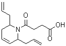 structure of CAS# 436088-29-8, 4-(2,6-Diallyl-3,6-Dihydro-2H-Pyridin-1-Yl)-4-Oxo-Butyric Acid;4-[(2S,6R)-2,6-Diallyl-3,6-Dihydro-2H-Pyridin-1-Yl]-4-Oxo-Butanoate;4-[(2S,6R)-2,6-Diallyl-3,6-Dihydro-2H-Pyridin-1-Yl]-4-Oxobutanoate;4-[(2S,6R)-2,6-Diallyl-3,6-Dihydro-2H-Pyridin-1-Yl]-4-Keto-Butyrate