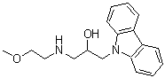 结构式 CAS# 436088-68-5, 1-(9H-咔唑-9-基)-3-[(2-甲氧基乙基)氨基]-2-丙醇