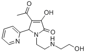 structure of CAS# 436088-90-3, 4-Acetyl-3-Hydroxy-1-[2-(2-Hydroxy-Ethylamino)-Ethyl]-5-Pyridin-2-Yl-1,5-Dihydro-Pyrrol-2-One;2-[(5S)-4-Acetyl-3-Hydroxy-2-Oxo-5-(2-Pyridyl)-5H-Pyrrol-1-Yl]Ethyl-(2-Hydroxyethyl)Ammonium;2-[(5S)-4-Acetyl-3-Hydroxy-2-Keto-5-(2-Pyridyl)-3-Pyrrolin-1-Yl]Ethyl-(2-Hydroxyethyl)Ammonium;2-[(5S)-4-Ethanoyl-3-Hydroxy-2-Oxo-5-Pyridin-2-Yl-5H-Pyrrol-1-Yl]Ethyl-(2-Hydroxyethyl)Azanium