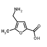 structure of CAS# 436088-95-8, 4-(Aminomethyl)-5-Methyl-2-Furoic Acid;4-(aminomethyl)-5-methyl-2-furoic acid;4-(aminomethyl)-5-methylfuran-2-carboxylic acid;4-Aminomethyl-5-methyl-furan-2-carboxylic acid
