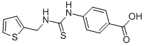 structure of CAS# 436093-24-2, 4-(3-Thiophen-2-Ylmethyl-Thioureido)-Benzoic Acid