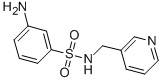 structure of CAS# 436095-43-1, 3-Amino-N-Pyridin-3-Ylmethyl-Benzenesulfonamide;3-Amino-N-(3-Pyridylmethyl)Benzenesulfonamide;Zinc04241594;St5311542