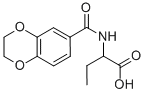 structure of CAS# 436855-75-3, 2-[(2,3-Dihydro-Benzo[1,4]Dioxine-6-Carbonyl)-Amino]-Butyric Acid;(2S)-2-[(2,3-Dihydro-1,4-Benzodioxin-7-Yl-Oxomethyl)Amino]Butanoate;(2S)-2-(2,3-Dihydro-1,4-Benzodioxine-7-Carbonylamino)Butyrate;(2S)-2-(2,3-Dihydro-1,4-Benzodioxin-7-Ylcarbonylamino)Butanoate