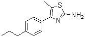 structure of CAS# 438223-45-1, 5-Methyl-4-(4-Propylphenyl)-1,3-Thiazol-2-Amine;5-methyl-4-(4-propylphenyl)-1,3-thiazole-2-ylamine;AK-968/41170756;MFCD03074710