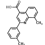 structure of CAS# 438225-30-0, 8-Methyl-2-(3-Methylphenyl)-4-Quinolinecarboxylic Acid;8-Methyl-2-(3-methylphenyl)quinoline-4-carboxylic acid;8-METHYL-2-(3-METHYLPHENYL)QUINOLINE-4-CARBOXYLICACID;MFCD03074915