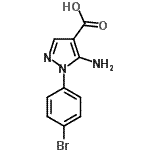 structure of CAS# 438243-87-9, 5-Amino-1-(4-Bromophenyl)-1H-Pyrazole-4-Carboxylic Acid;5-Amino-1-(4-bromo-phenyl)-1H-pyrazole-4-carboxylic acid;5-AMINO-1-(4-BROMO-PHENYL)-1H-PYRAZOLE-4-CARBOXYLICACID;5-Amino-1-(4-bromophenyl)pyrazole-4-carboxylic acid