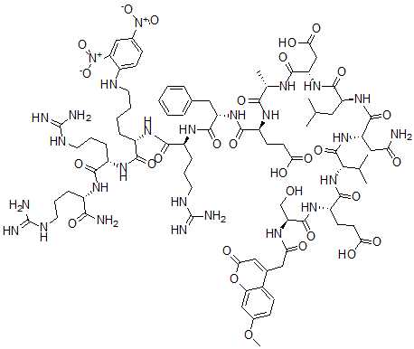 CAS#: 438625-61-7， N-[2-(7-Methoxy-2-Oxo-2H-1-Benzopyran-4-Yl)Acetyl]-L-Seryl-L-alpha-Glutamyl-L-Valyl-L-Asparaginyl-L-Leucyl-L-alpha-Aspartyl-L-Alanyl-L-alpha-Glutamyl-L-Phenylalanyl-L-Arginyl-N6-(2,4-Dinitrophenyl)-L-Lysyl-L-Arginyl-L-Argininamide