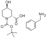 结构式 CAS# 441044-16-2, (2R,4R)-N-叔丁氧羰基-4-羟基哌啶-2-羧酸苄胺盐