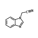 structure of CAS# 4414-74-8, 1H-Benzimidazol-1-Ylacetonitrile;2-(1H-1,3-benzodiazol-1-yl)acetonitrile;2-(1H-benzo[d]imidazol-1-yl)acetonitrile;2-benzimidazolylethanenitrile