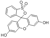 structure of CAS# 4424-03-7, Sulfonfluorescein;1,1-Diketospiro[Benzo[C]Oxathiole-3,9'-Xanthene]-3',6'-Diol;1,1-Dioxospiro[Benzo[C][1,2]Oxathiole-3,9'-Xanthene]-3',6'-Diol;2-19-00-00413 (Beilstein Handbook Reference)