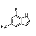 structure of CAS# 442910-91-0, 7-Fluoro-5-Methyl-1H-Indole;1H-Indole,7-fluoro-5-methyl-;7-fluoro-5-methyl-1H-indole