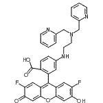 CAS#: 443302-09-8， 4-({2-[Bis(2-Pyridinylmethyl)Amino]Ethyl}Amino)-2-(2,7-Difluoro-6-Hydroxy-3-Oxo-3H-Xanthen-9-Yl)Benzoic Acid