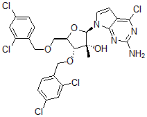 CAS#: 443642-39-5， 7-[3,5-Bis-O-[(2,4-Dichlorophenyl)Methyl]-2-C-Methyl-beta-D-Ribofuranosyl]-4-Chloro-7H-Pyrrolo[2,3-d]Pyrimidin-2-Amine