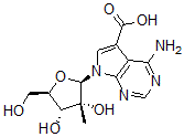 CAS#: 443642-56-6， 4-Amino-7-(2-C-Methyl-beta-D-Ribofuranosyl)-7H-Pyrrolo[2,3-d]Pyrimidine-5-Carboxylic acid