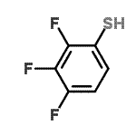 structure of CAS# 443683-32-7, 2,3,4-Trifluorobenzenethiol;BENZENETHIOL,2,3,4-TRIFLUORO-