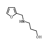 结构式 CAS# 4439-22-9, 3-[(2-呋喃甲基)氨基]-1-丙醇