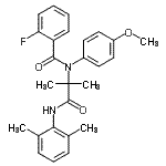 CAS#: 443904-21-0， N-{1-[(2,6-Dimethylphenyl)Amino]-2-Methyl-1-Oxo-2-Propanyl}-2-Fluoro-N-(4-Methoxyphenyl)Benzamide