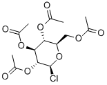 结构式 CAS# 4451-36-9, 2,3,4,6-四-O-乙酰基-beta-D-吡喃葡萄糖基氯化物