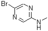 structure of CAS# 446286-92-6, 5-Bromo-N-Methyl-2-Pyrazinamine;(5-BROMO-2-PYRAZINYL)METHYLAMINE;5-BROMO-2-(METHYLAMINO)PYRAZINE;5-Bromo-N-Methylpyrazin-2-Amine
