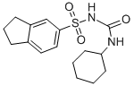 structure of CAS# 451-71-8, Glyhexamide;1-Cyclohexyl-3-Indan-5-Ylsulfonyl-Urea;1-Cyclohexyl-3-(5-Indanylsulfonyl)Urea;Nci60_000166