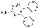structure of CAS# 4511-99-3, 3-Amino-5,6-Diphenyl-1,2,4-Triazine;[5,6-Di(Phenyl)-1,2,4-Triazin-3-Yl]Amine;Aronis011764;Oprea1_740442