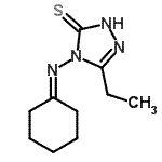 CAS#: 451450-93-4， 4-(Cyclohexylideneamino)-5-Ethyl-2,4-Dihydro-3H-1,2,4-Triazole-3-Thione