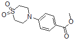 structure of CAS# 45185-76-0, Methyl 4-(1,1-Dioxothiomorpholino)Benzoate;4-(1,1-Dioxothiomorpholino)Benzoic Acid Methyl Ester 4-[4-(Methoxycarbonyl)Phenyl]Thiomorpholine 1,1-Dioxide;METHYL 4-(1,1-DIOXO-1LAMBDA6,4-THIAZINAN-4-YL)BENZENECARBOXYLATE;4-[4-(METHOXYCARBONYL)PHENYL]THIOMORPHOLINE 1,1-DIOXIDE