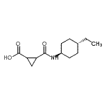 CAS#: 452910-07-5， 2-[(trans-4-Ethylcyclohexyl)Carbamoyl]Cyclopropanecarboxylic Acid