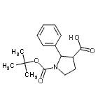 CAS#: 455955-08-5， 1-{[(2-Methyl-2-Propanyl)Oxy]Carbonyl}-2-Phenyl-3-Pyrrolidinecarboxylic Acid